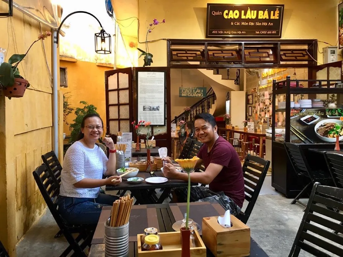 The Cao Lau Ba Le shopfront in Hoi An.